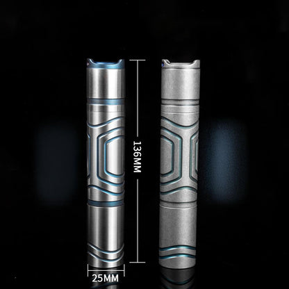 EDC Titanium Alloy Mini Flashlight Rechargeable Fishing Outdoor Waterproof Camping Lighting EDC Tools