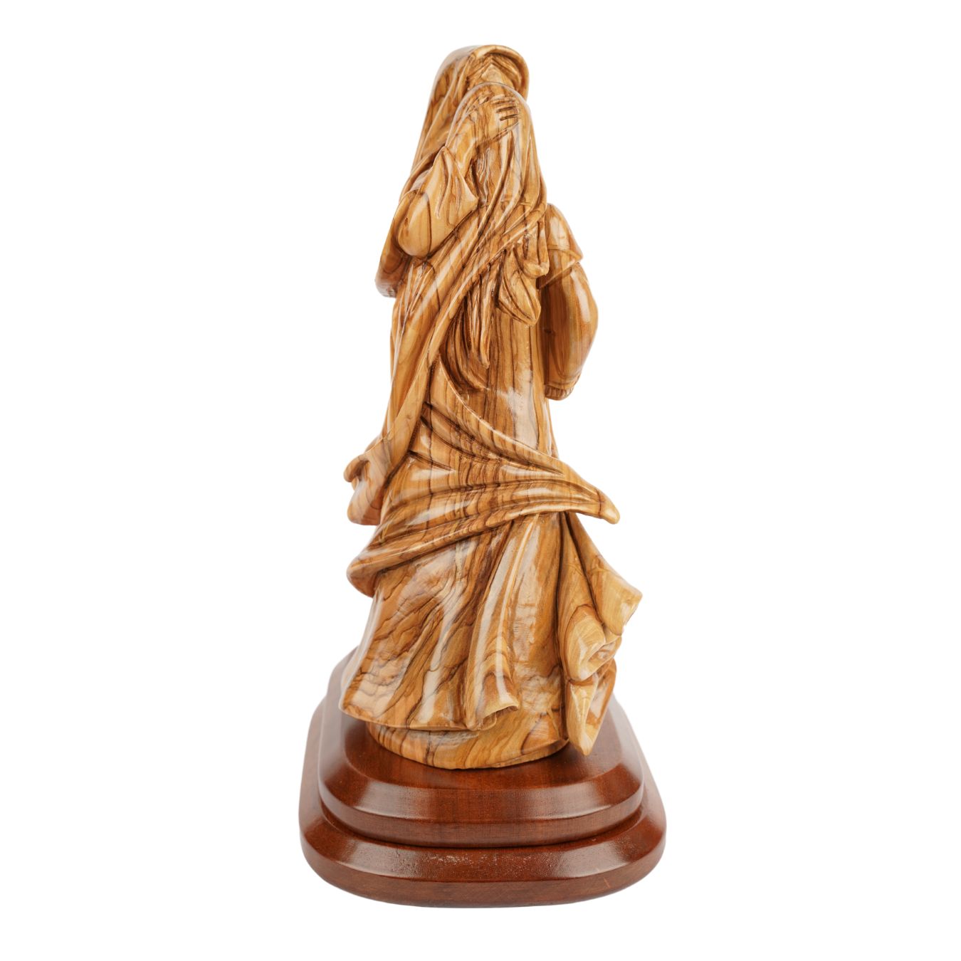 Handgeschnitzte Heilige Familie aus Olivenholz – Exklusive Holzskulptur aus Bethlehem (35 cm)