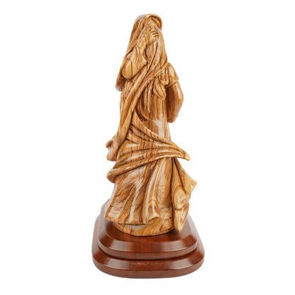 Handgeschnitzte Heilige Familie aus Olivenholz – Exklusive Holzskulptur aus Bethlehem (35 cm)