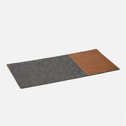 Full-Grain Leather & Wool Felt Desk Pad